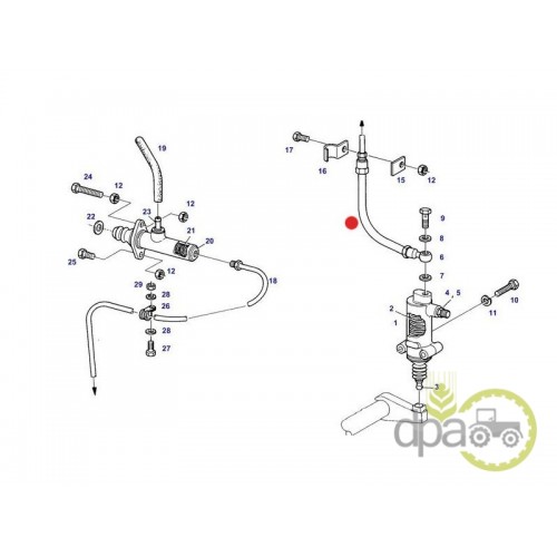 FURTUN CILINDRU RECEPTOR AMBREIAJ