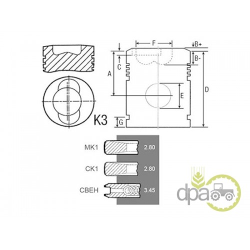 PISTON+SEGMENTI MOTOR