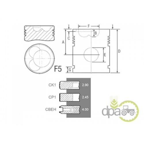 PISTON+SEGMENTI MOTOR